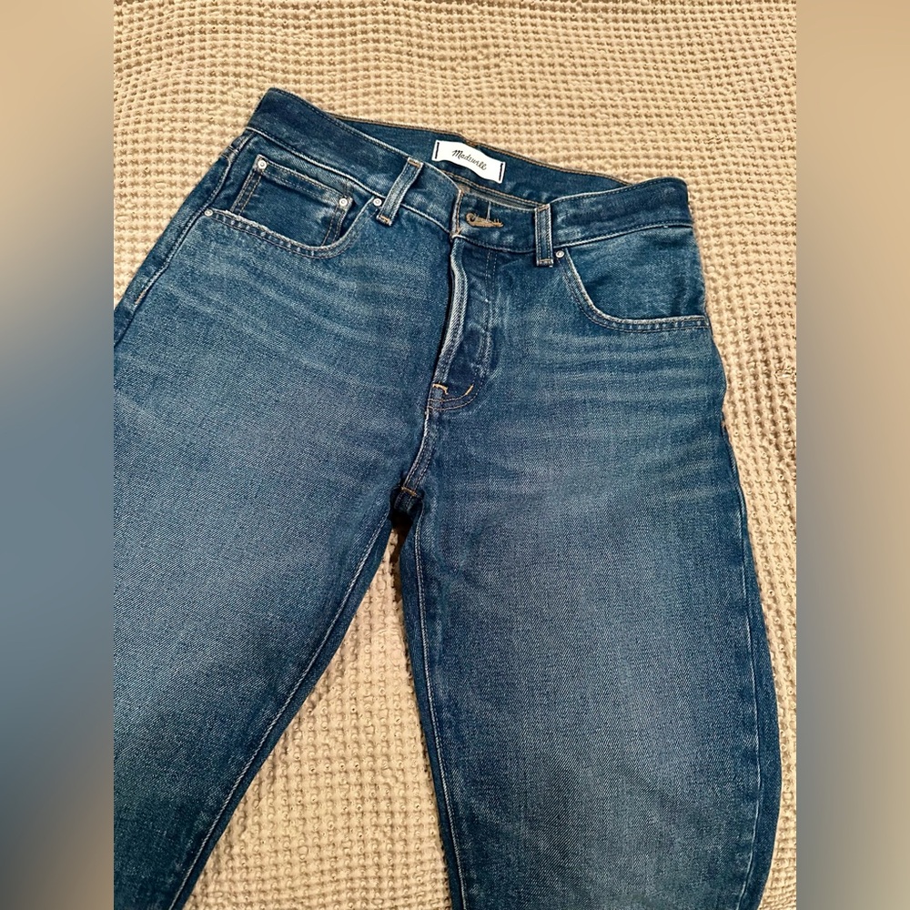 Madewell Dark Blue Straight Leg Jeans